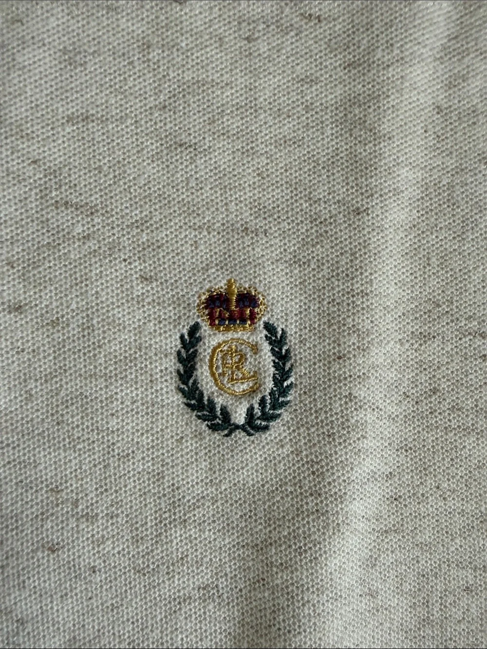 Ralph Lauren x Chaps Cream Polo with Embroidered Crest